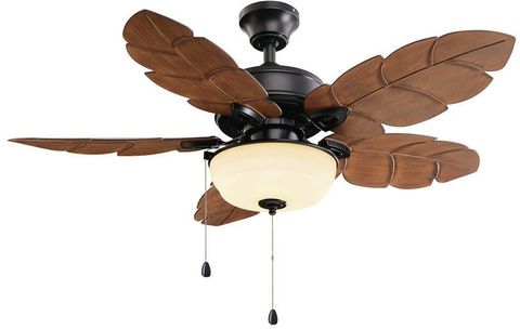 Tropical Style Indoor Outdoor Ceiling Fan 44-In. Palm Leaf Blades Bowl ... inside Maintaining Tropical Palm Blade Ceiling Fans in Harsh Weather Conditions